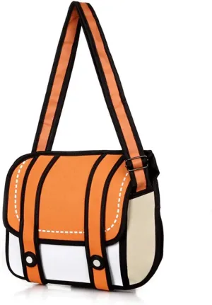 3D Style 2D Drawing Cartoon Bag Comic 3D Messenger Bag