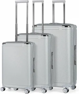 ABS Spinner Wheels Suitcase - 3-Piece Travel Luggage Set, Lightweight & Durable Carry On Suitcases with Stylish Design