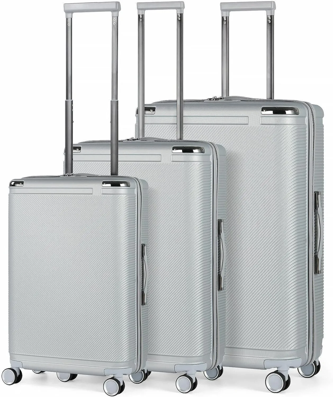 ABS Spinner Wheels Suitcase - 3-Piece Travel Luggage Set, Lightweight & Durable Carry On Suitcases with Stylish Design