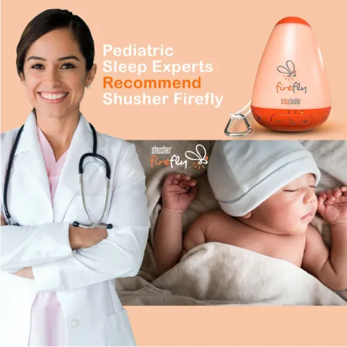 Baby Shusher Firefly - Rechargeable Baby Sleep Soother & Portable Sound Machine & Night Light
