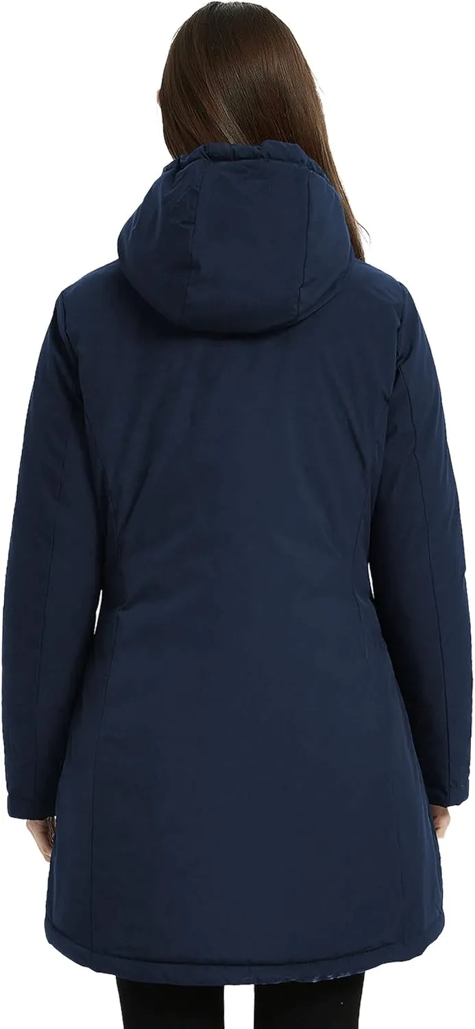 Bellivera Women Puffer Jacket Reversible Spring and Winter Fashion Warm Quilted Long Hooded Padded Bubble Coat