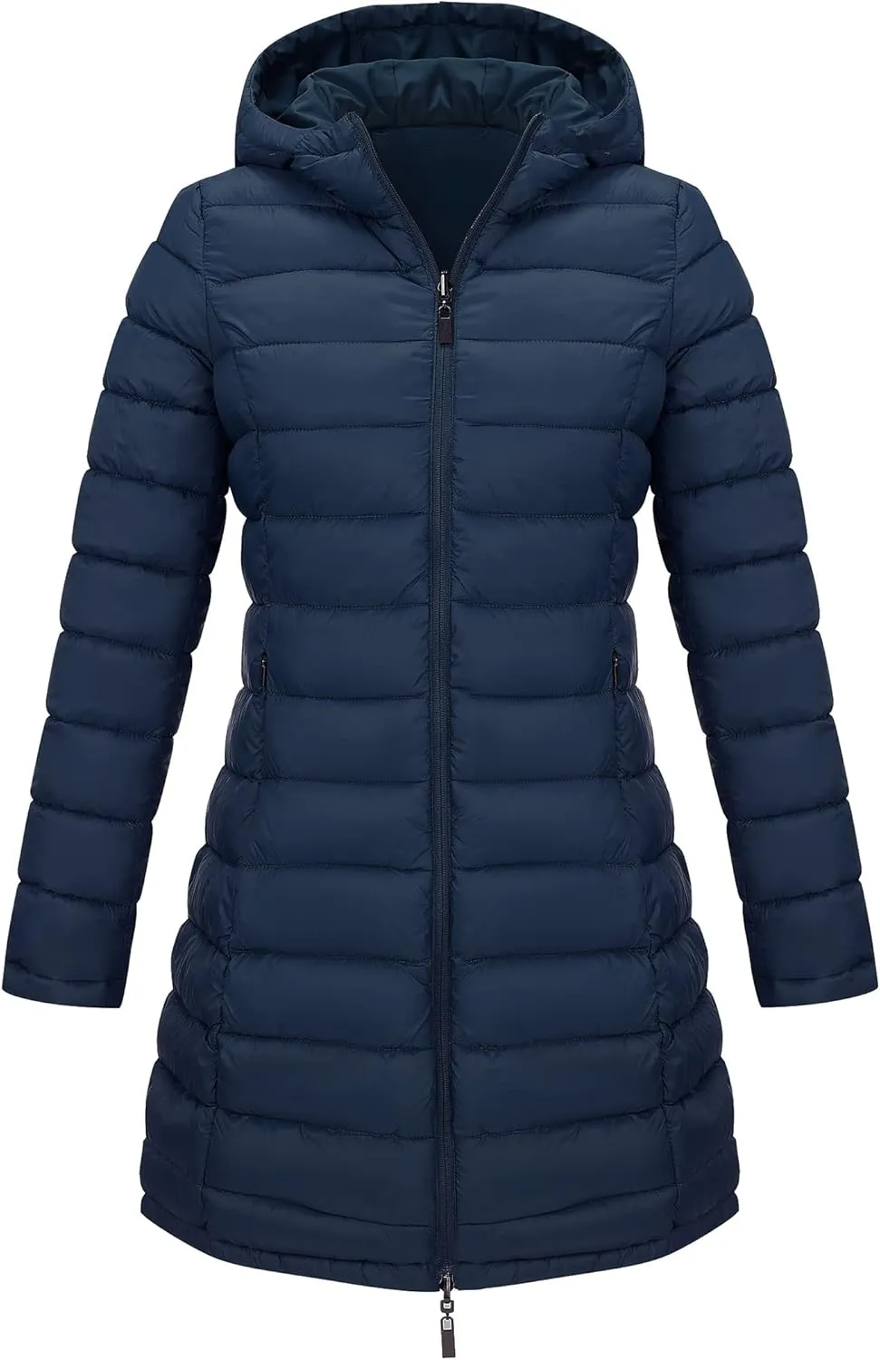 Bellivera Women Puffer Jacket Reversible Spring and Winter Fashion Warm Quilted Long Hooded Padded Bubble Coat