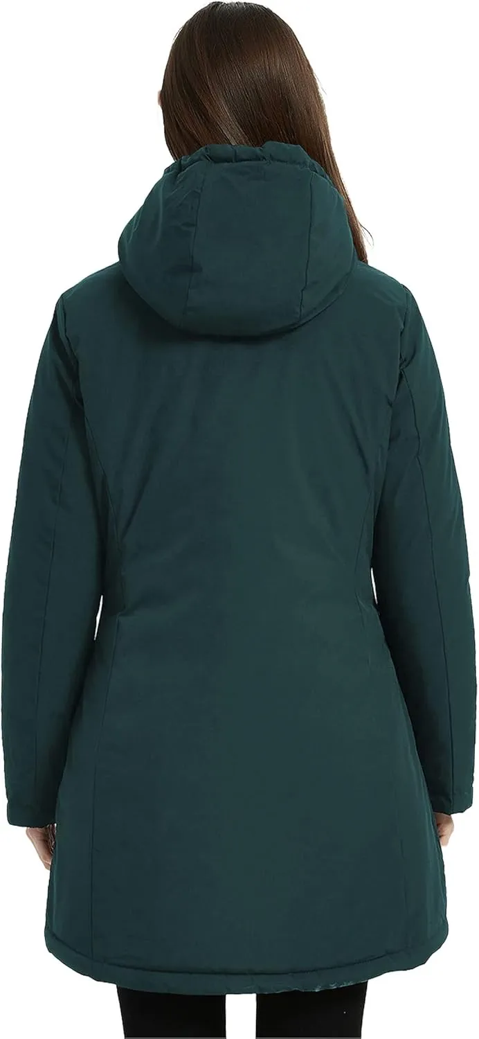 Bellivera Women Puffer Jacket Reversible Spring and Winter Fashion Warm Quilted Long Hooded Padded Bubble Coat