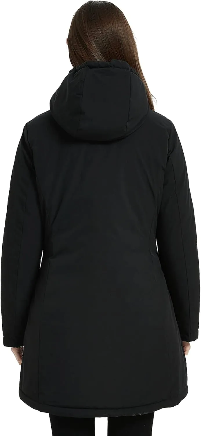 Bellivera Women Puffer Jacket Reversible Spring and Winter Fashion Warm Quilted Long Hooded Padded Bubble Coat