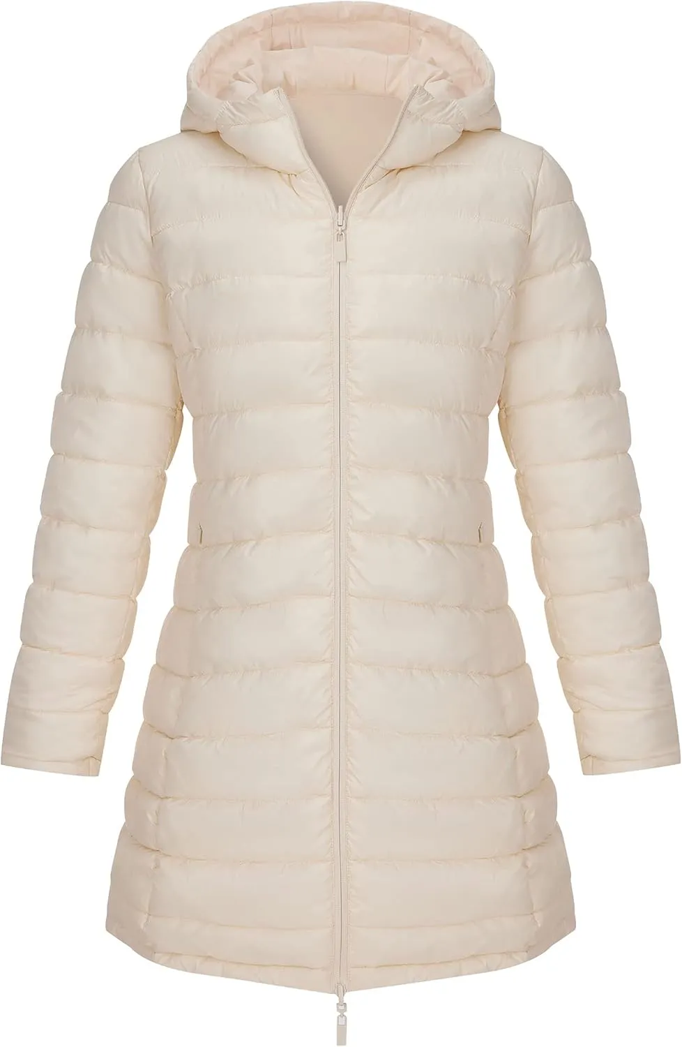 Bellivera Women Puffer Jacket Reversible Spring and Winter Fashion Warm Quilted Long Hooded Padded Bubble Coat