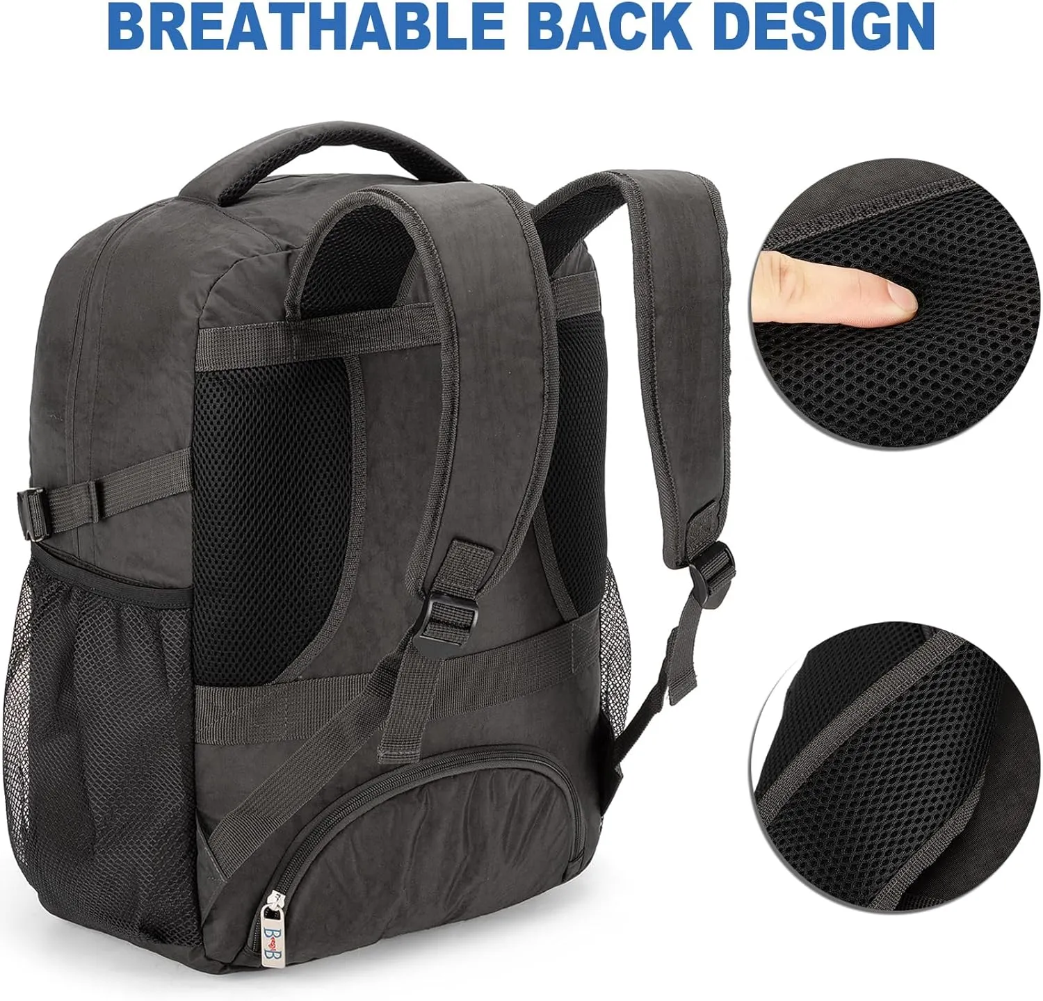 Boardingblue Under-Seat Backpack for Spirit, Frontier, American - Fits 18 x 13 x 8 Inches - Perfect Personal Item for Easy Air Travel - TSA Approved (Beige)