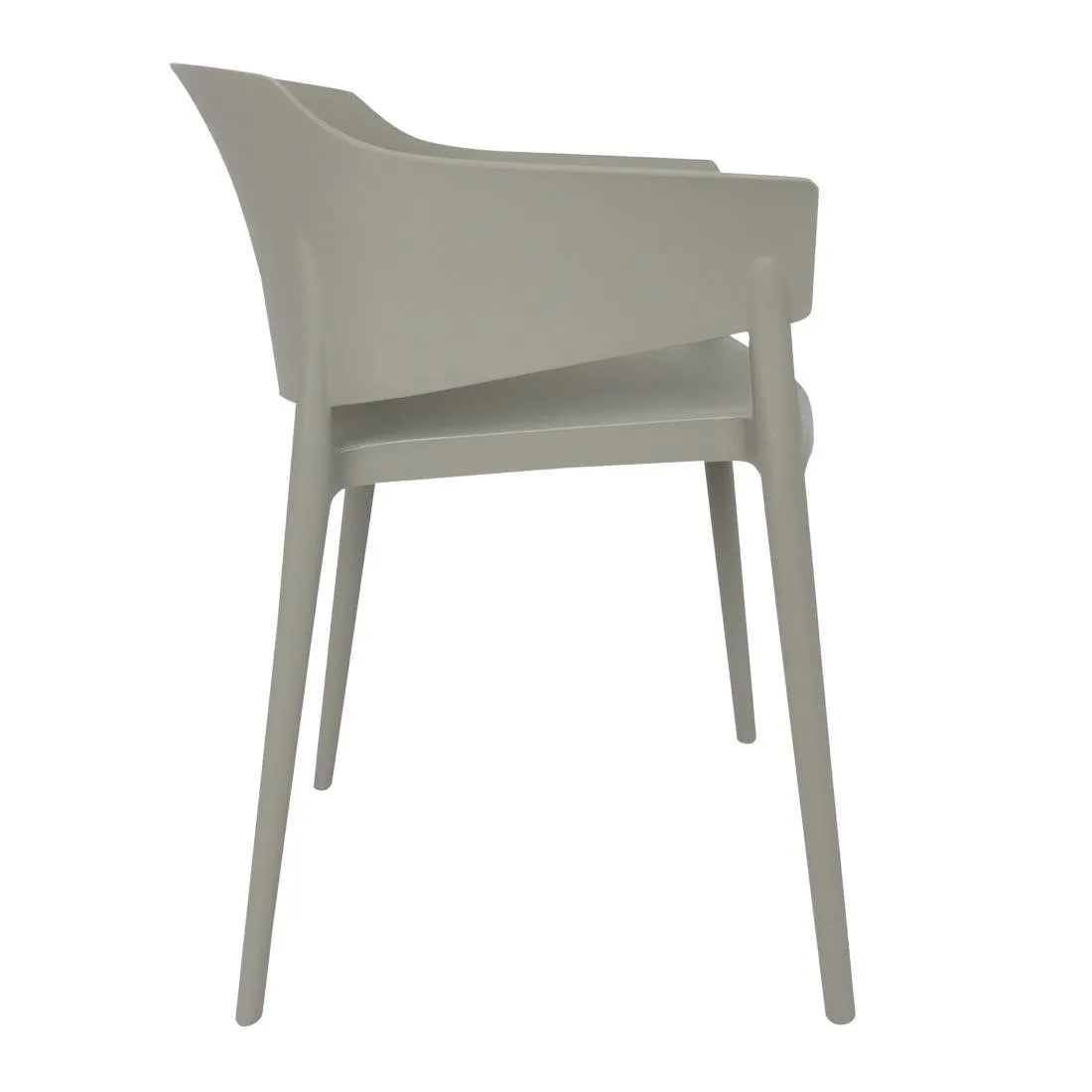 Bolero Lorenzo Cafe Chairs Medium Grey (Pack of 2) - DX970