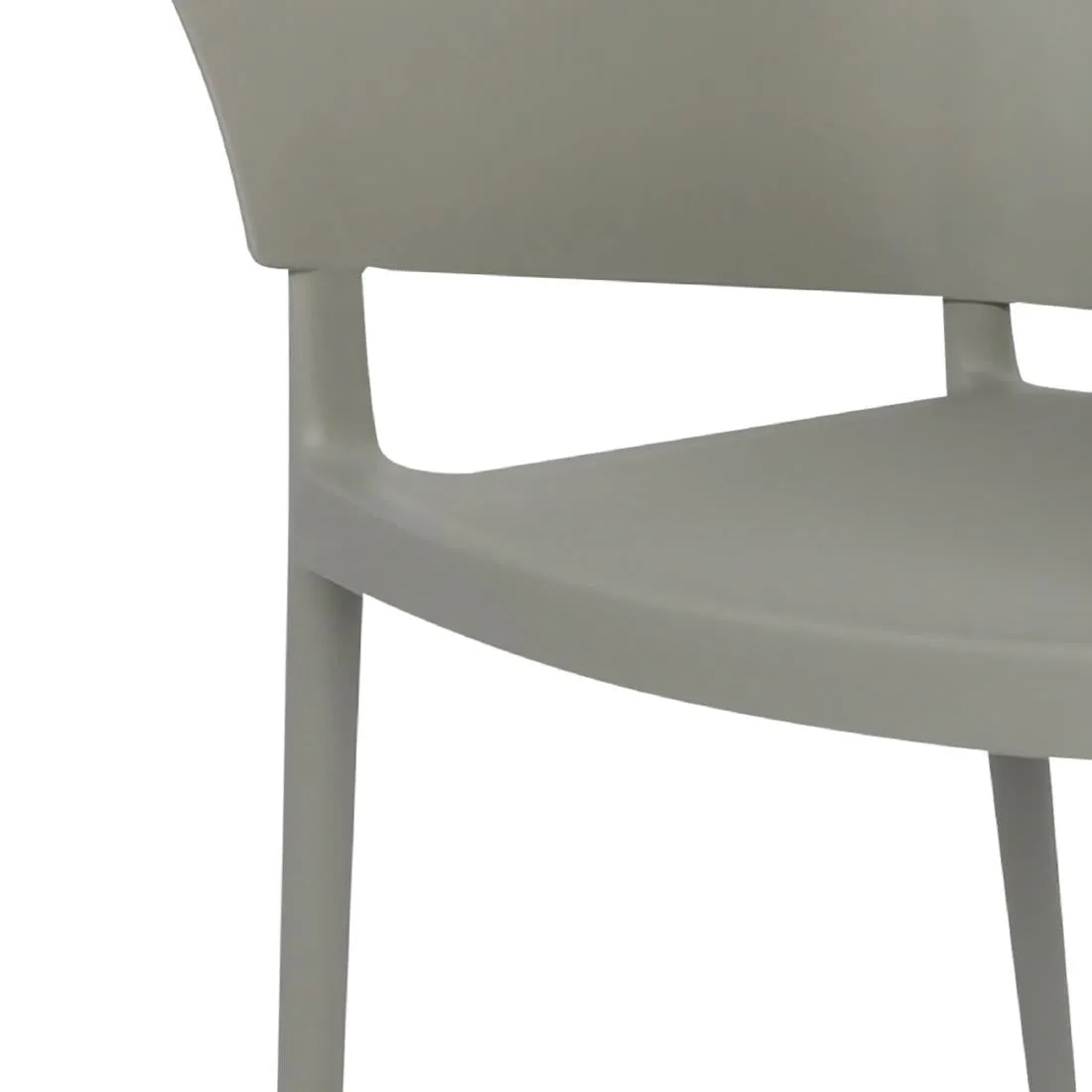 Bolero Lorenzo Cafe Chairs Medium Grey (Pack of 2) - DX970