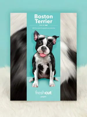 Boston Terrier Pop-Up Card
