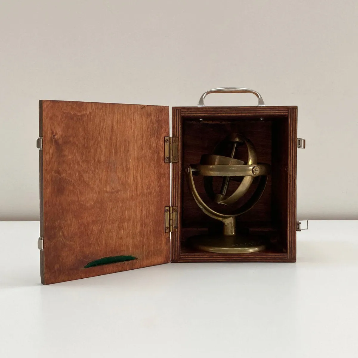 Cased Japanese Demonstration Gyroscope on Stand by Tokyo Keiki Co Ltd