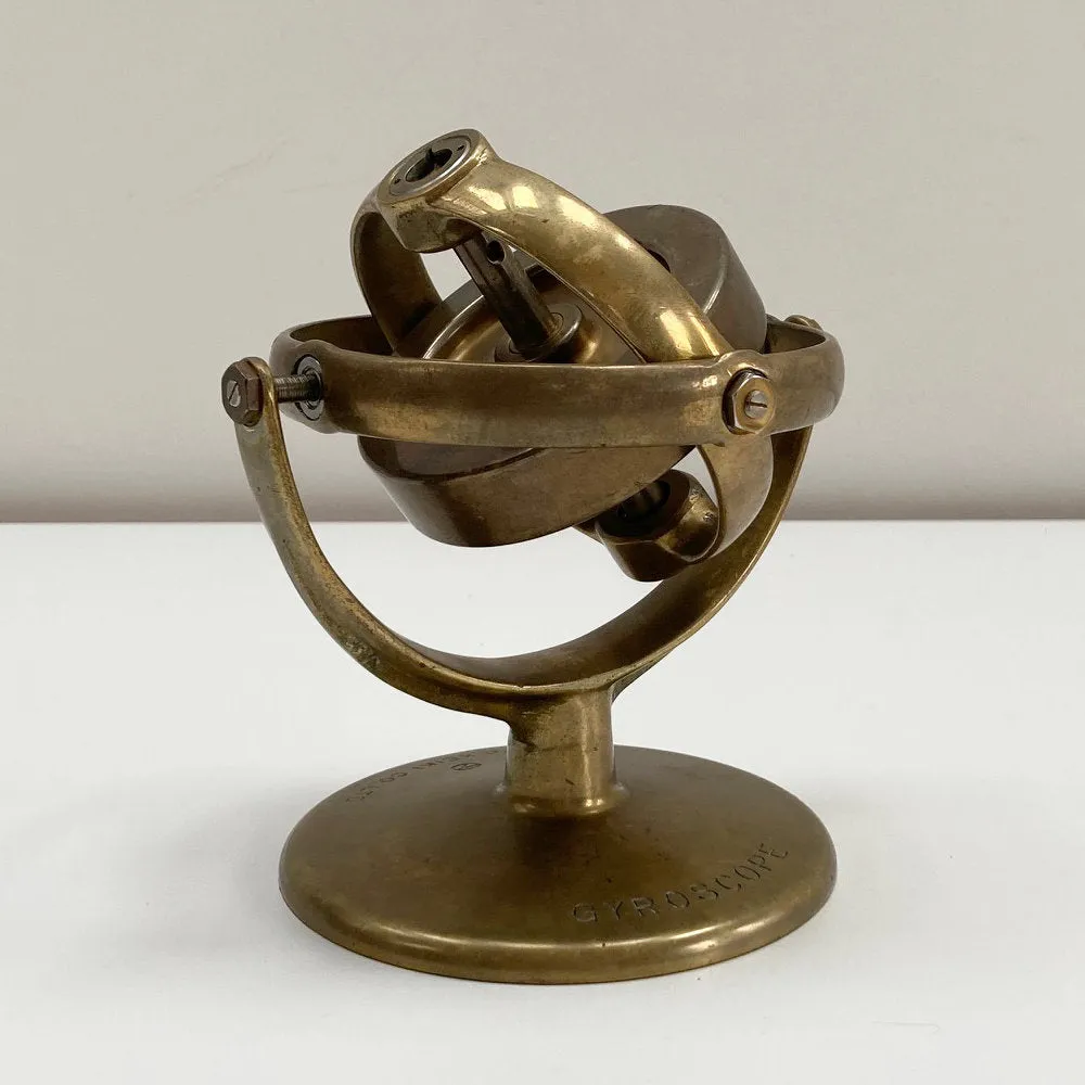 Cased Japanese Demonstration Gyroscope on Stand by Tokyo Keiki Co Ltd