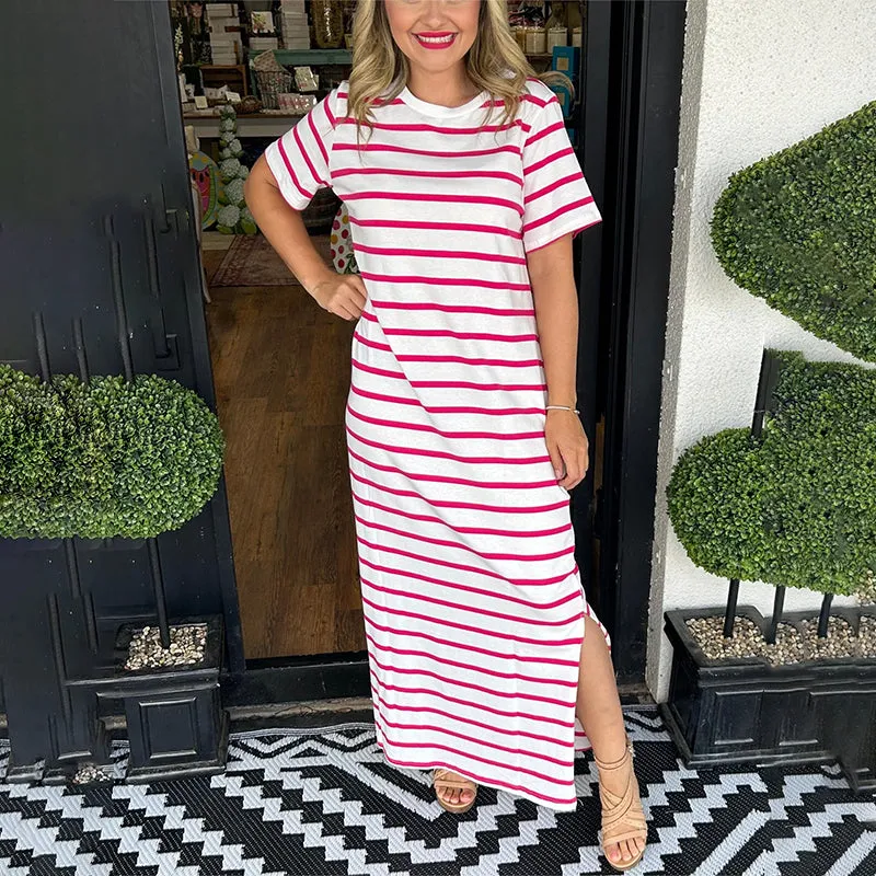 Chic Striped Maxi Dress by Sara-liv