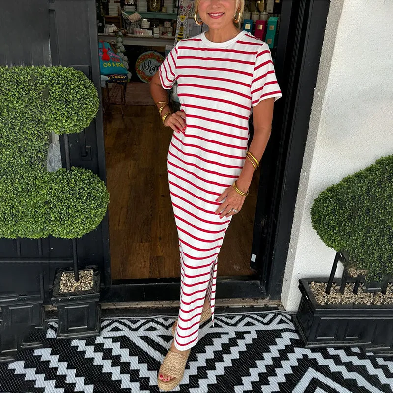 Chic Striped Maxi Dress by Sara-liv
