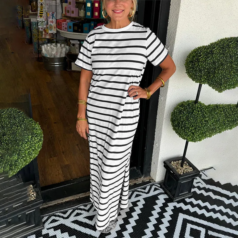 Chic Striped Maxi Dress by Sara-liv