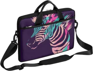 Colorful Animal Print Laptop Shoulder Messenger Bag Waterproof Laptop Briefcase with Handle and Padded Strap Case Sleeve