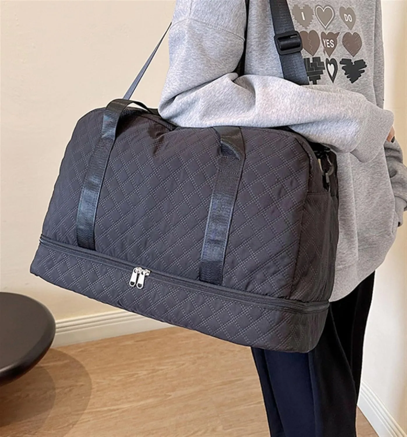 Convertible Suit Travel Bag Weekender Bags For Women Travel Duffle Bag Large Capacity Overnight Bag Shoe Compartment hanging garment duffel bag (Color : C, Size : 52 * 25 * 30cm)