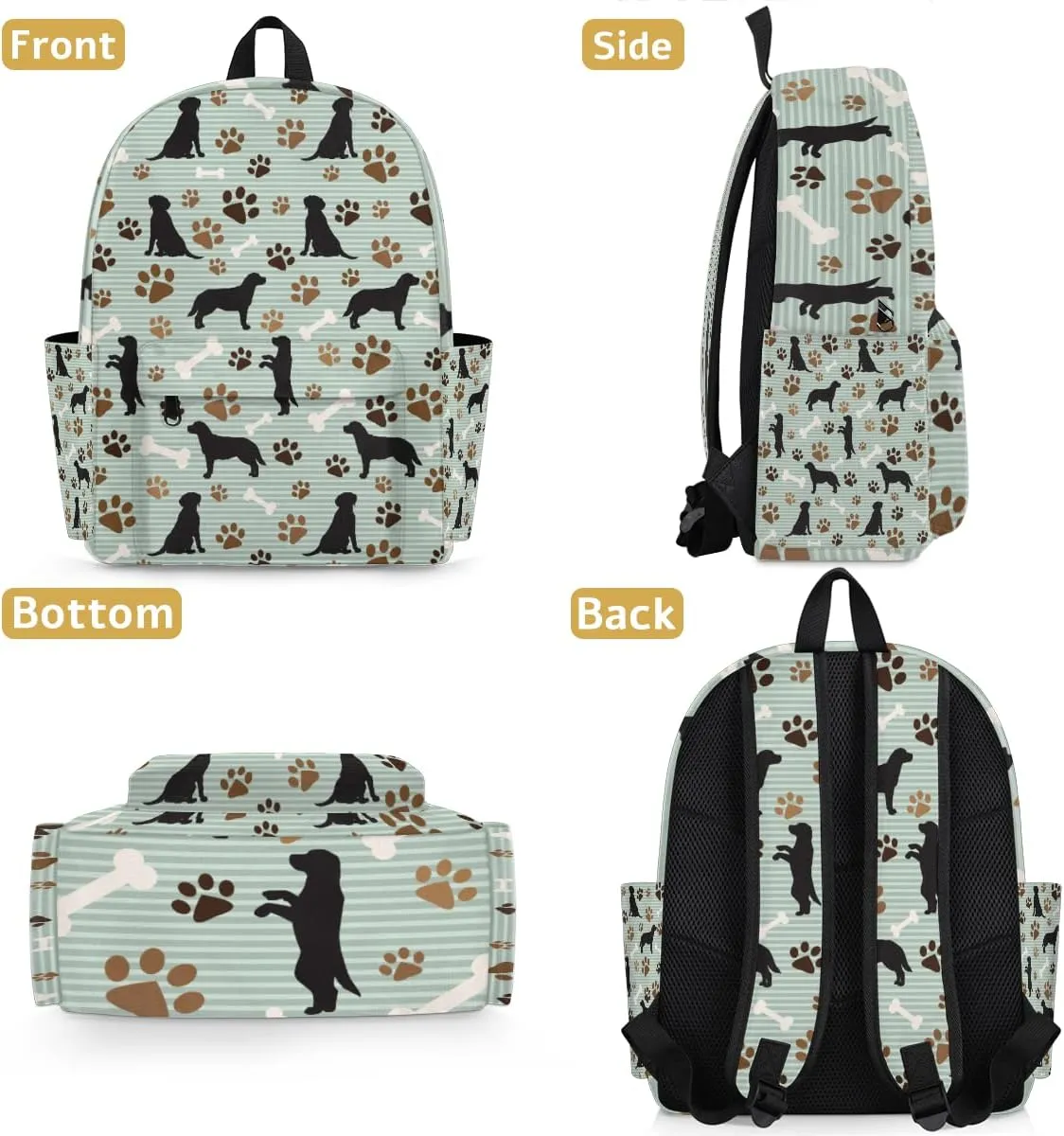 Cute Dog Puppy Kids Backpack for Boys Girls Paw Print Preschool Toddler Backpack Kindergarten Nursery Bookbag Travel Children Lightweight School Bag