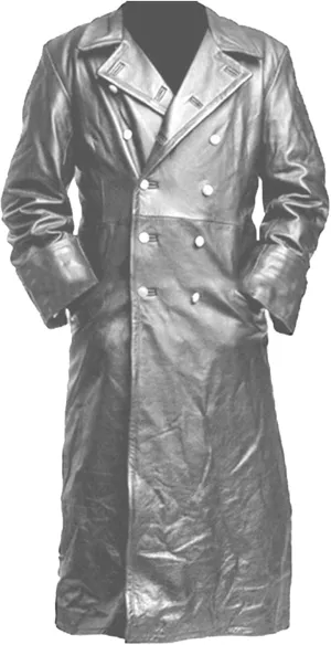 DGHM-JLMY Mens Fashion Double-Breasted Trench Coat Solid Color Long Leather Coats Slim Faux Leather Jacket Outwear
