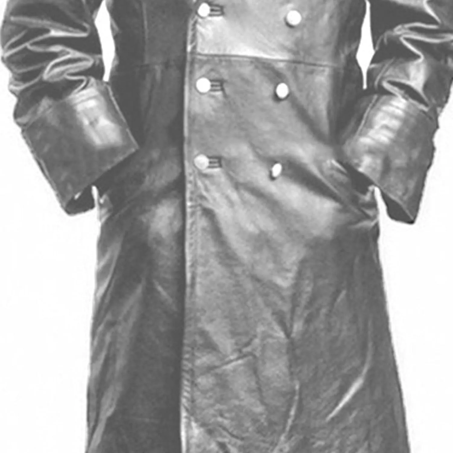 DGHM-JLMY Mens Fashion Double-Breasted Trench Coat Solid Color Long Leather Coats Slim Faux Leather Jacket Outwear