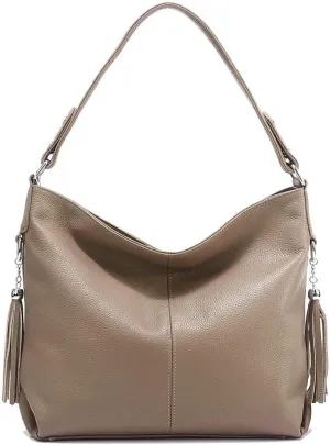 Fashion Soft Real Genuine Leather Tassel Women's Handbag Ladies Shoulder Tote Messenger Hobo Bag Satchel