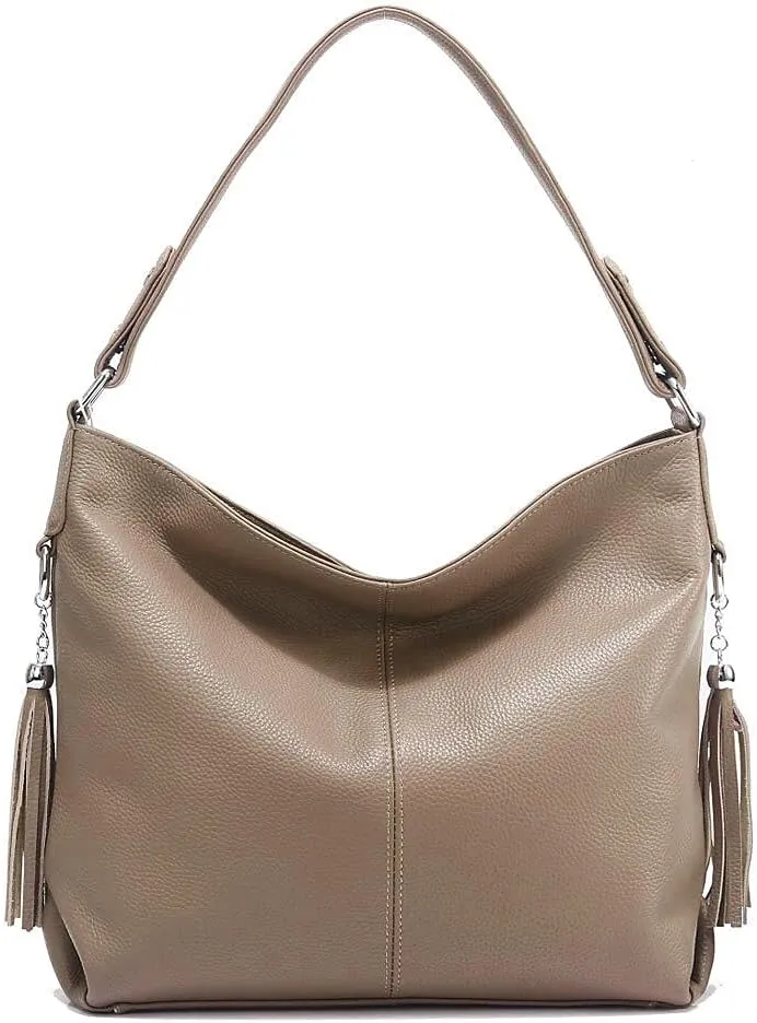 Fashion Soft Real Genuine Leather Tassel Women's Handbag Ladies Shoulder Tote Messenger Hobo Bag Satchel