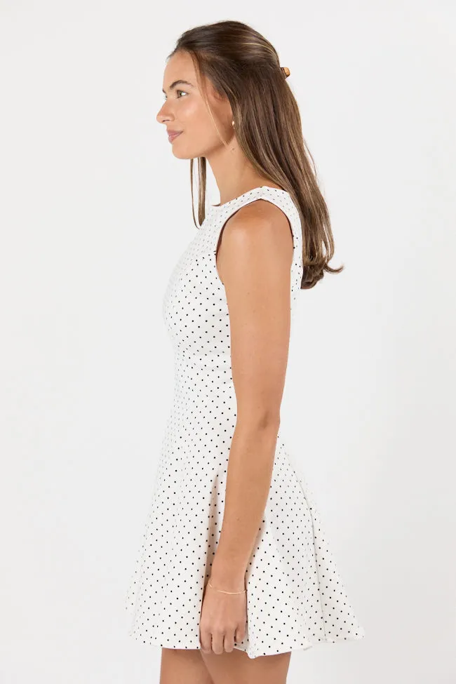 Fit and Flare Black and White Mini Dress