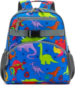 FlowFly Kids Backpack for Toddler Boys Girls, Simple Lightweight Bookbag for Daycare Kindergarten Elementary School Travel, Small Modern Bag (Medium 15''), Clear