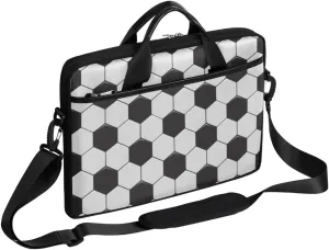 Football Soccer Ball Sport Laptop Shoulder Messenger Bag Waterproof Laptop Briefcase with Handle and Padded Strap Case Sleeve
