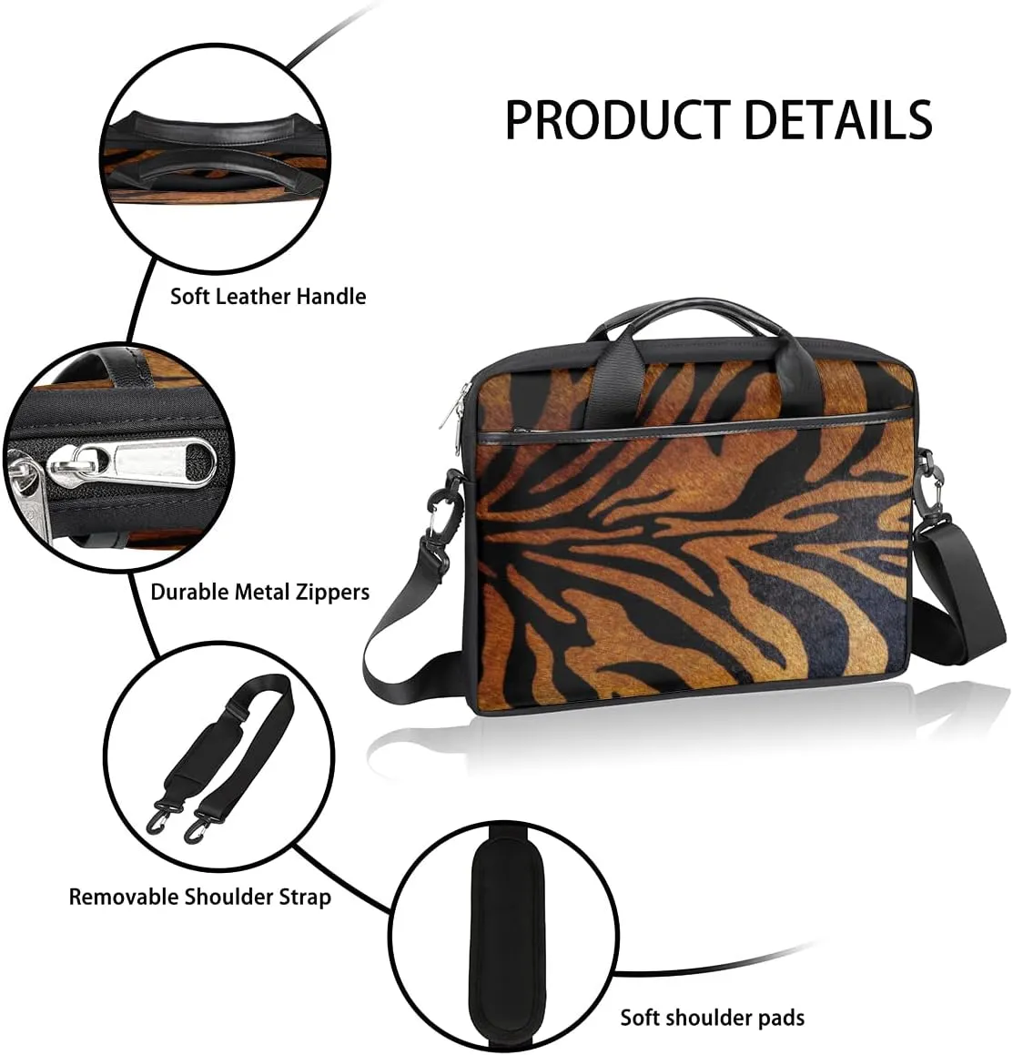 Grape Wine Bottle Laptop Shoulder Messenger Bag Waterproof Laptop Briefcase Handle Padded Strap