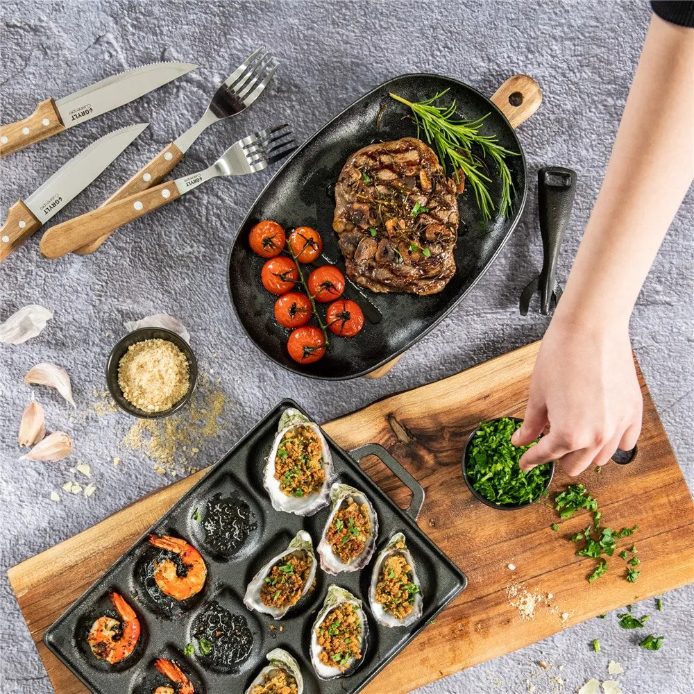 GRYLT Cast Iron Sizzle Pan Black