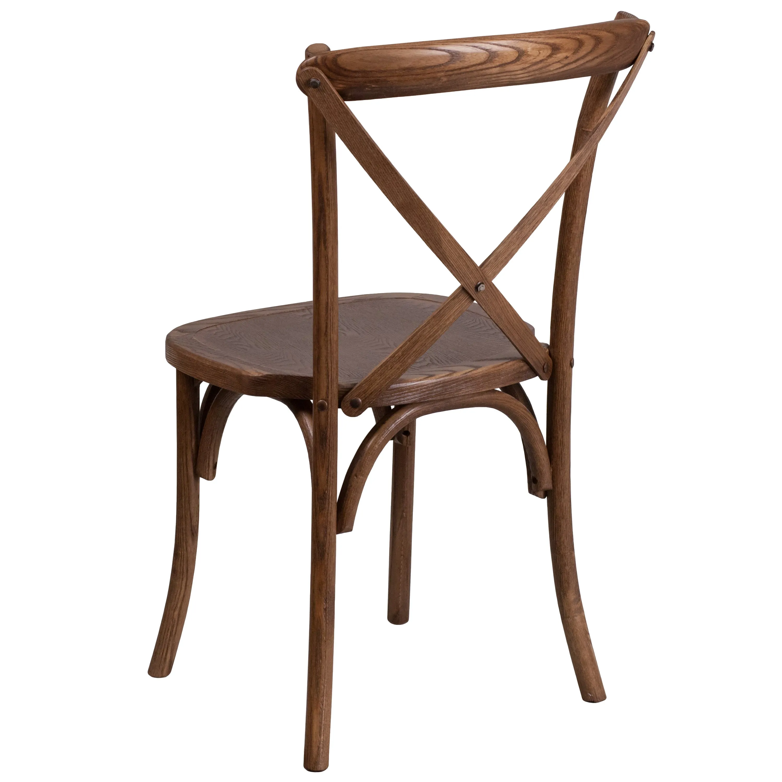 HERCULES Series 8' x 40'' Folding Farm Table Set with 10 Cross Back Chairs and Cushions