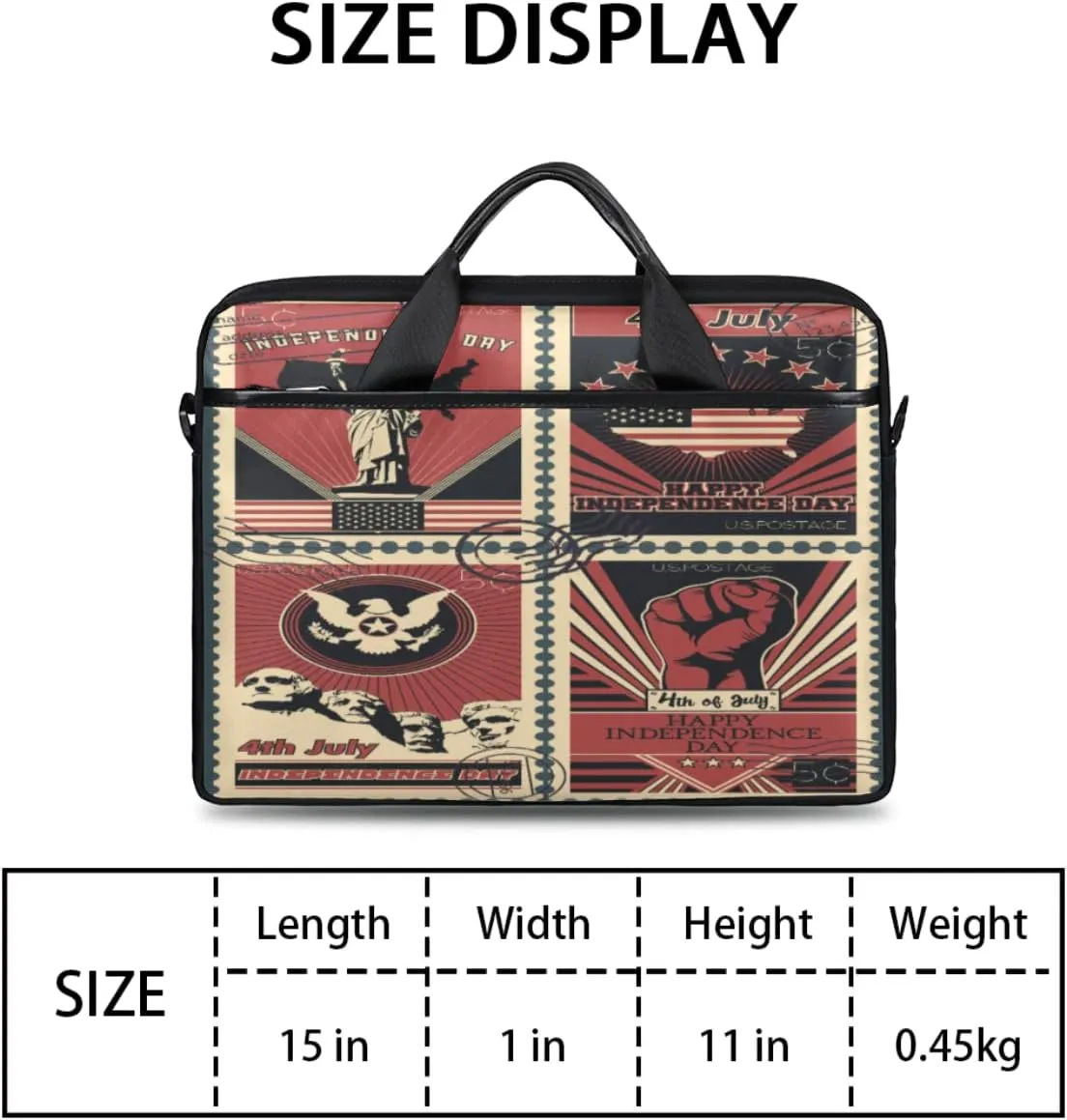 Ikat Texture Laptop Shoulder Messenger Bag Waterproof Laptop Briefcase Handle Padded Strap