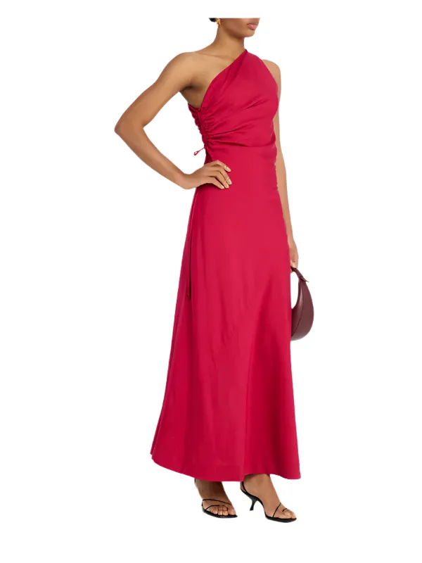 Laureles Maxi Dress in Raspberry