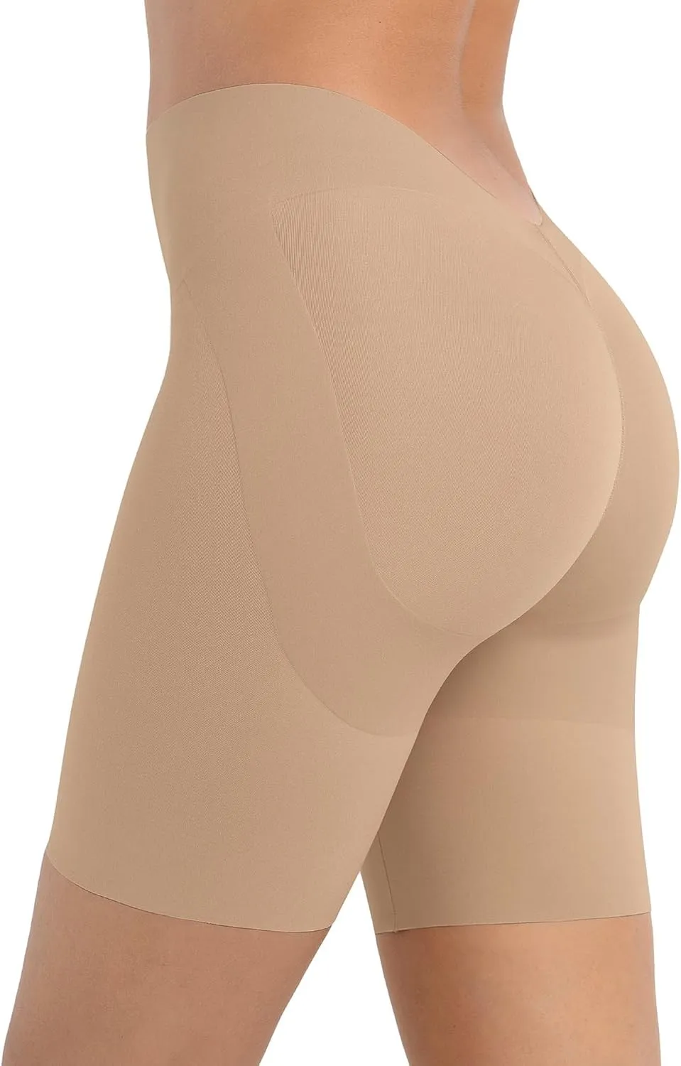 Leonisa Undetectable Plunge Moderate Compression Low Back Shapewear Shorts for Women for Tummy Control Under Backless Dresses