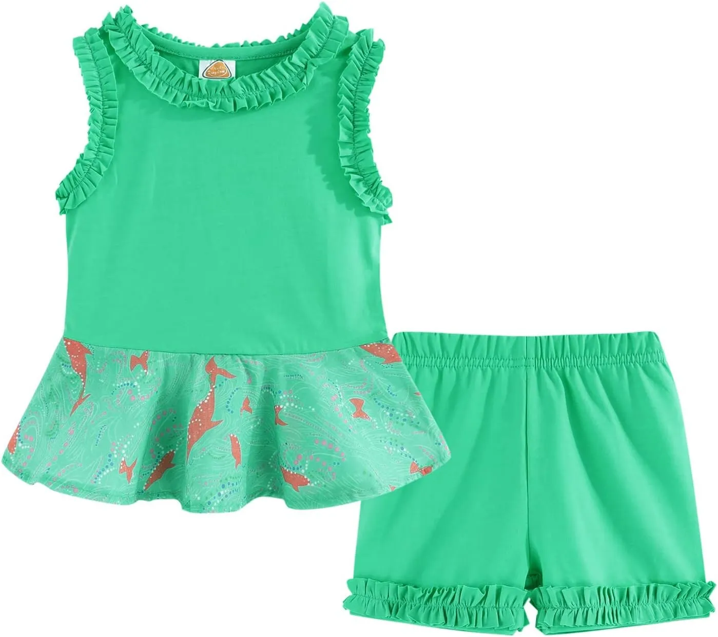 LittleSpring Girls Summer Outfits for Girl Floral Tank Tops and Shorts Casaul Set