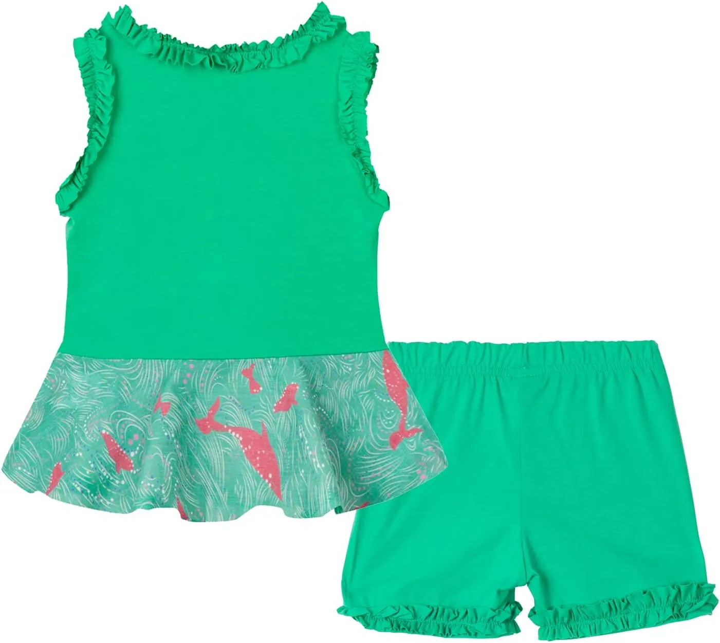 LittleSpring Girls Summer Outfits for Girl Floral Tank Tops and Shorts Casaul Set