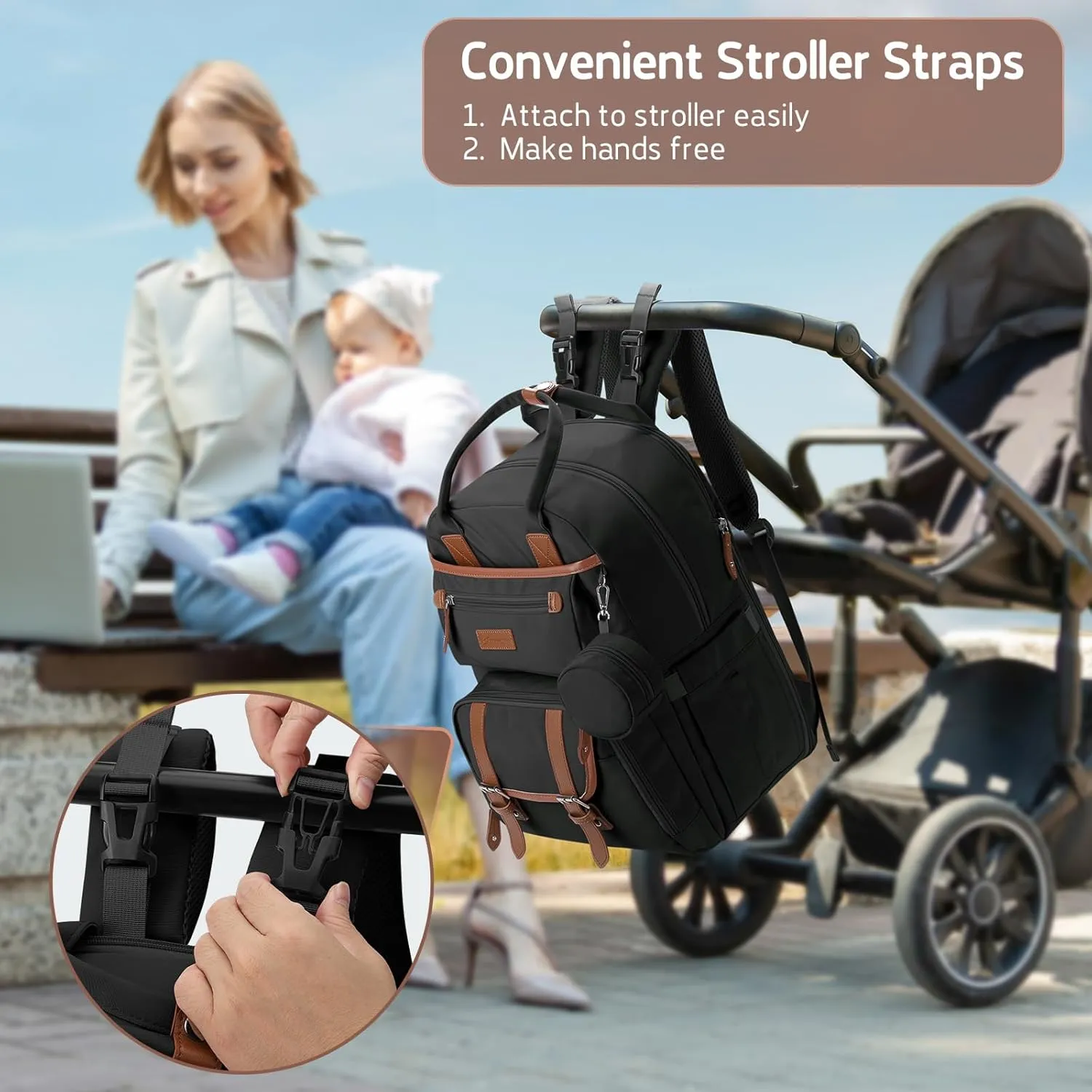 Maelstrom Diaper Backpack, 30L Black