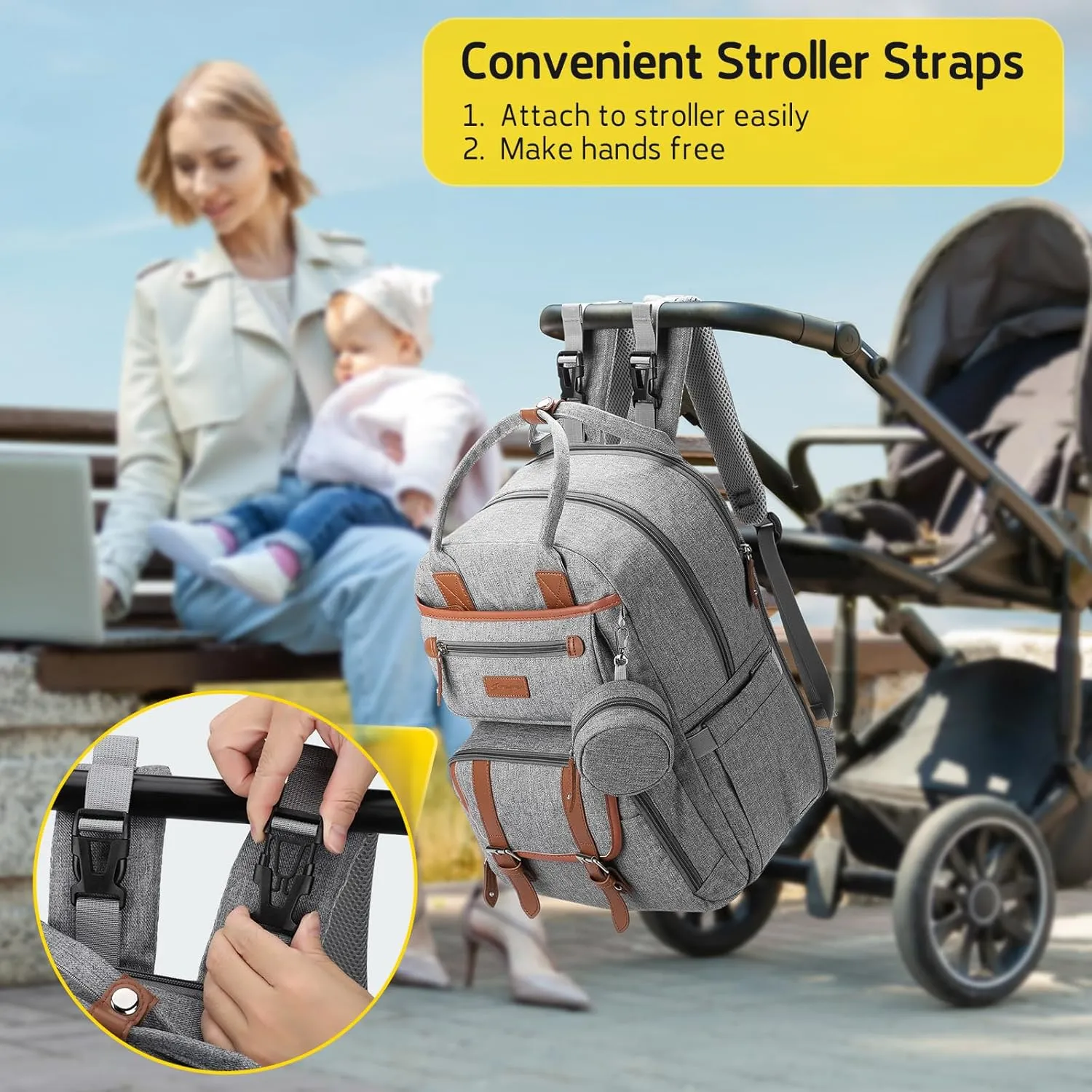 Maelstrom Diaper Backpack, 30L Gray