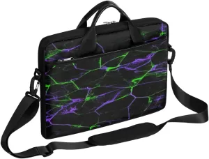 Marble Texture Printed Laptop Shoulder Messenger Bag Waterproof Laptop Briefcase with Handle and Padded Strap Case Sleeve