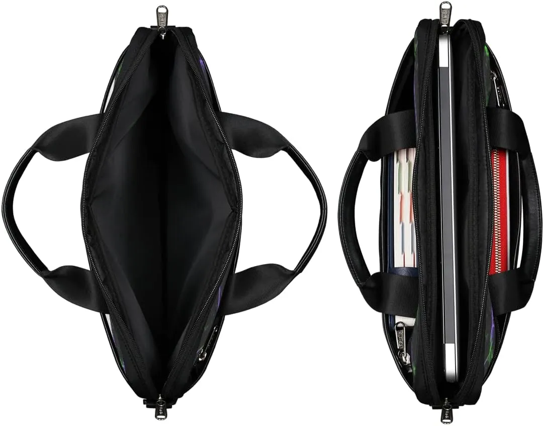 Marble Texture Printed Laptop Shoulder Messenger Bag Waterproof Laptop Briefcase with Handle and Padded Strap Case Sleeve