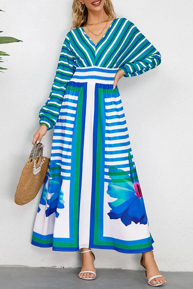 Marisa - Striped Floral Dress