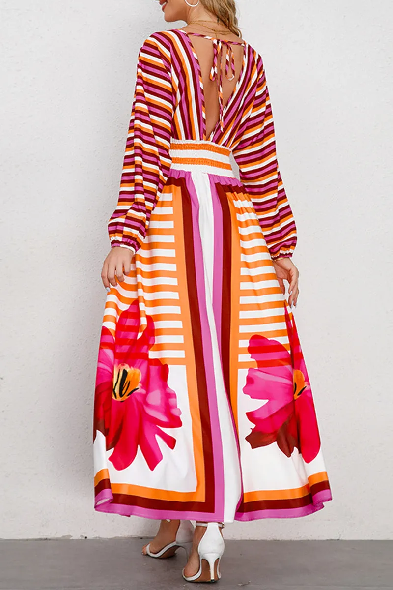 Marisa - Striped Floral Dress