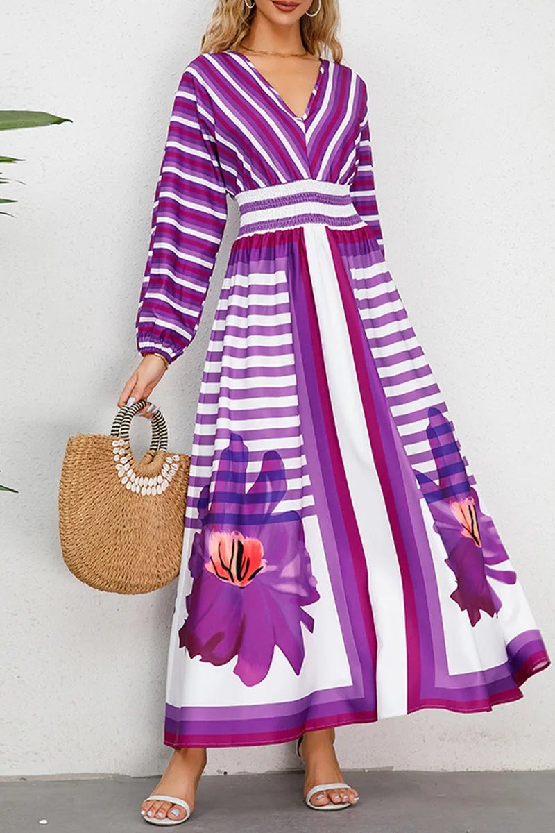 Marisa - Striped Floral Dress