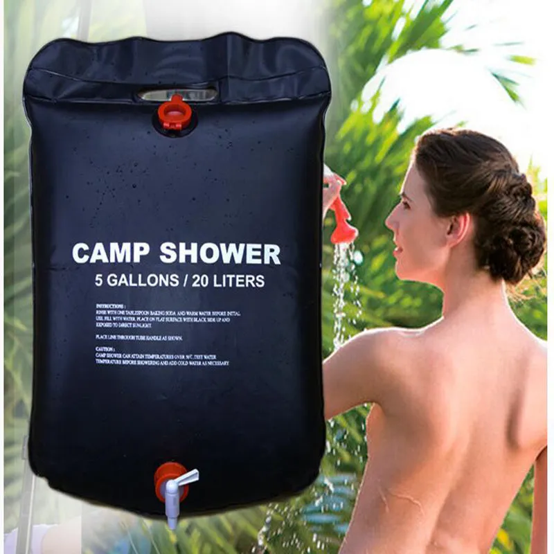 Portable 20L Solar Heated Outdoor Camping Shower Bag