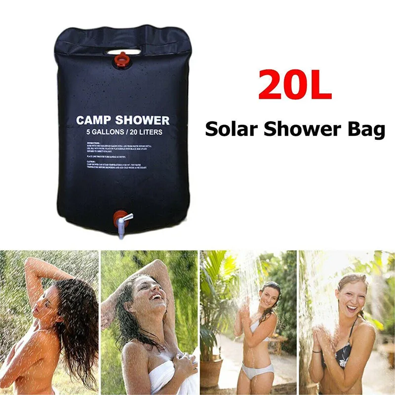 Portable 20L Solar Heated Outdoor Camping Shower Bag