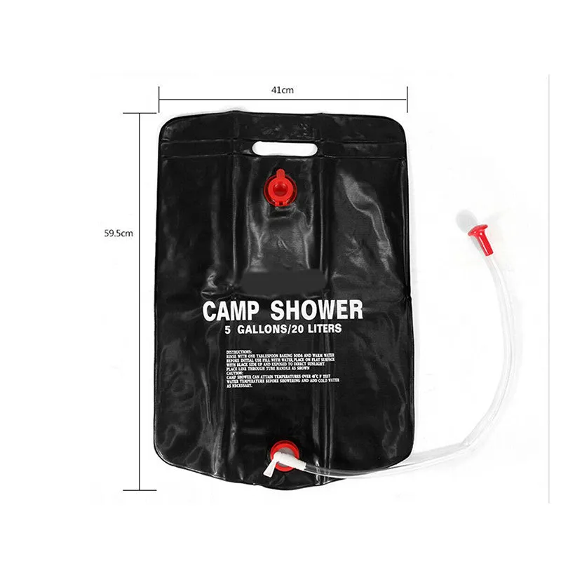 Portable 20L Solar Heated Outdoor Camping Shower Bag
