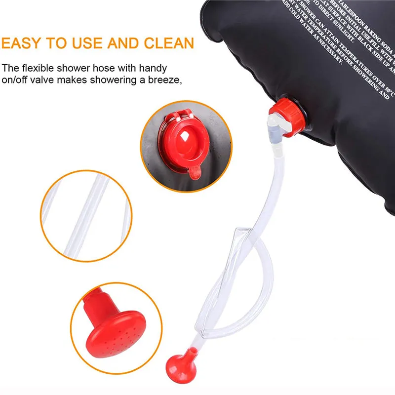 Portable 20L Solar Heated Outdoor Camping Shower Bag
