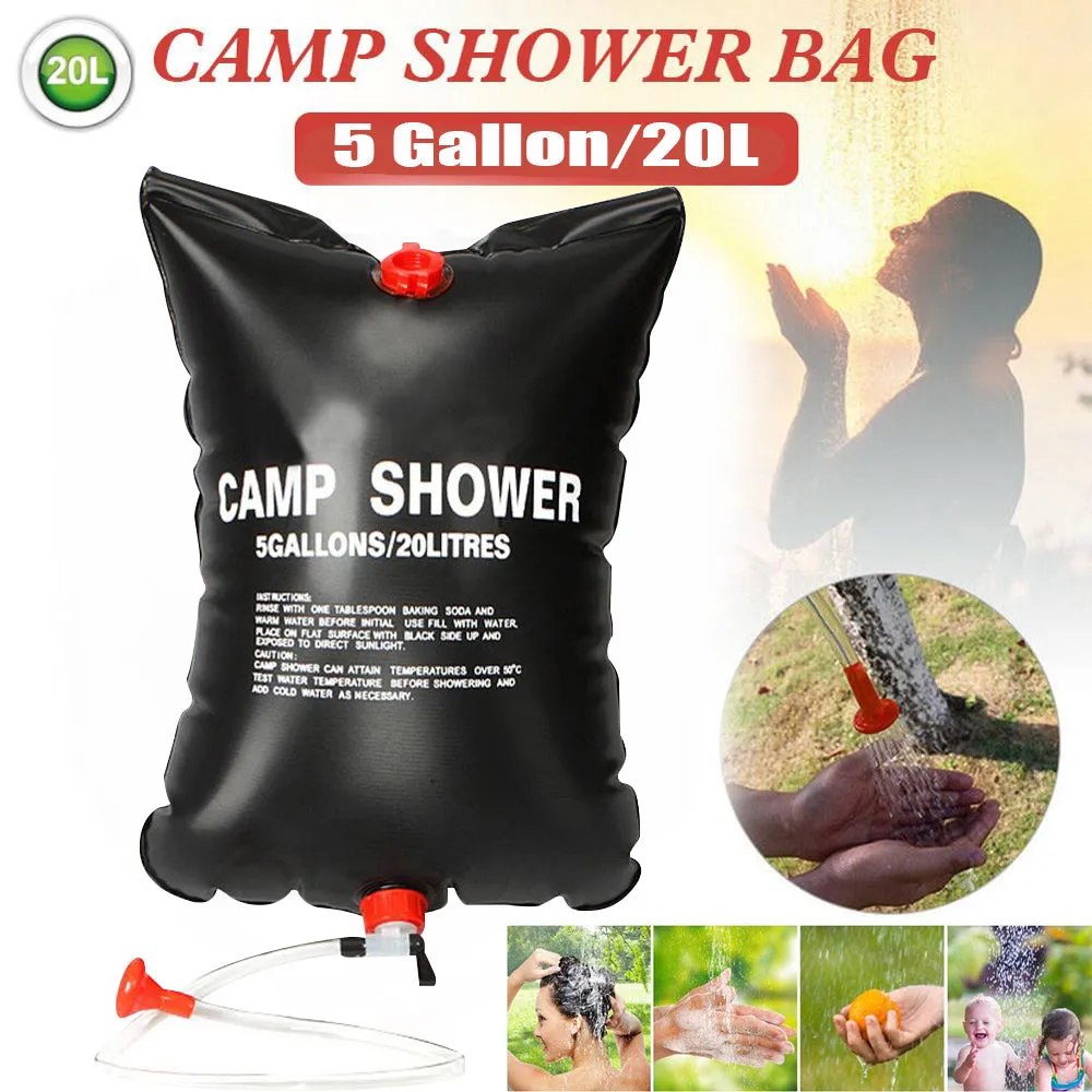 Portable 20L Solar Heated Outdoor Camping Shower Bag