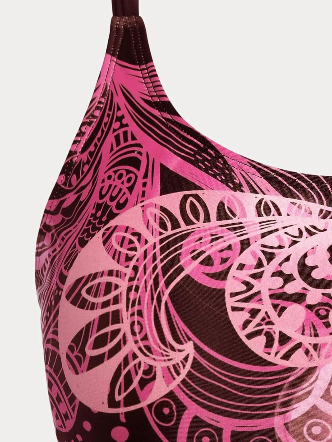 Rosegal Womens Plus Size Curve Butterfly Padded Boyleg Modest Tankini Swimsuit