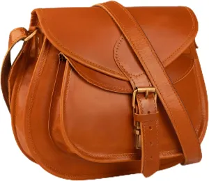 Satchel And Fable Leather Crossbody Satchel Bag Vintage Purses Handbags for Women 11 inch